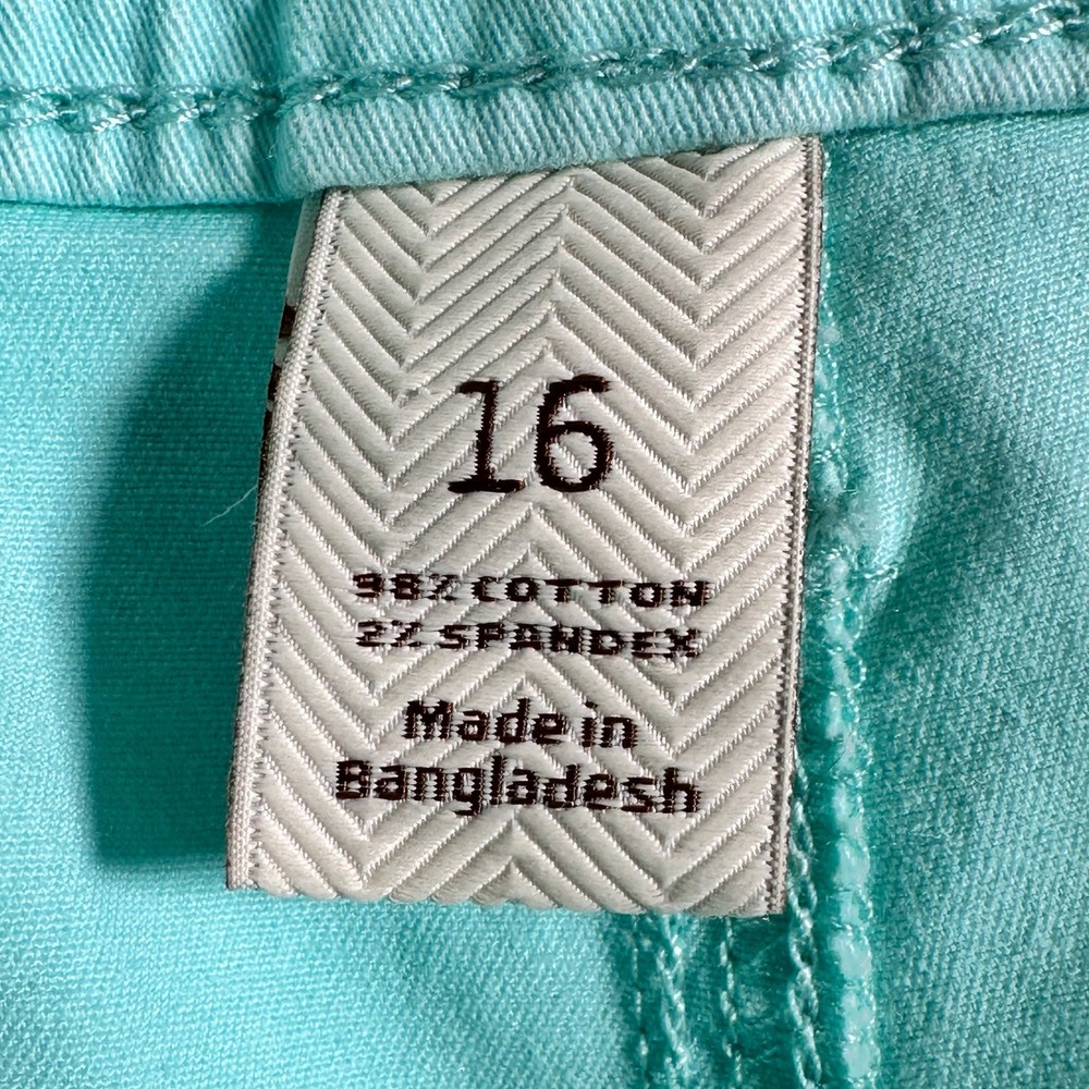 Sonoma Goods for Life Skimmer Mid Rise Shorts Beach Glass Teal Aqua Womens 16 - Picture 5 of 9